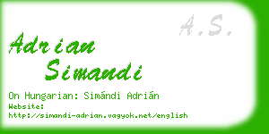 adrian simandi business card